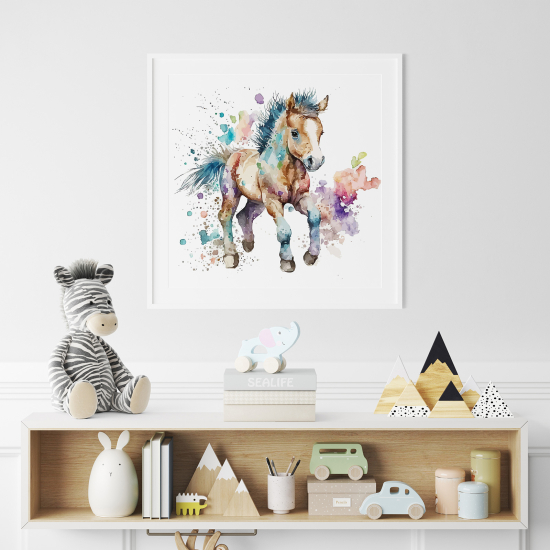 Poster for Kids - Colored horse