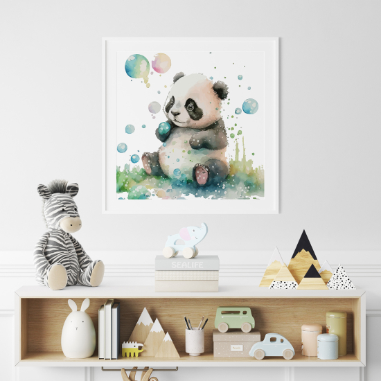 Poster for Kids - Colored panda