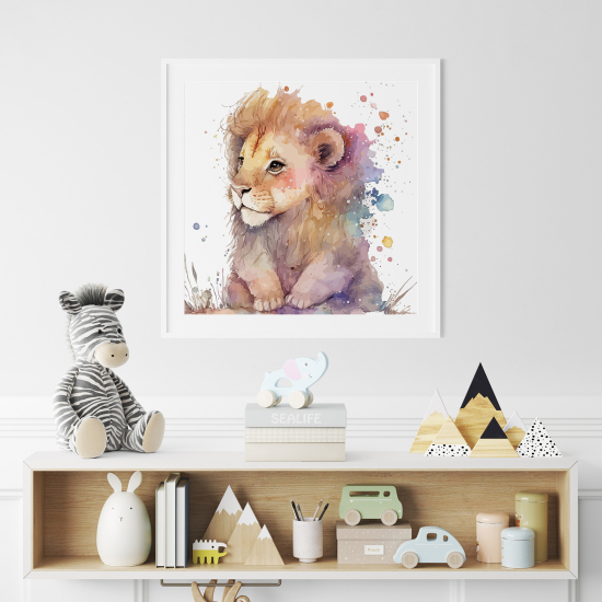 Poster for Kids - Colorful lion