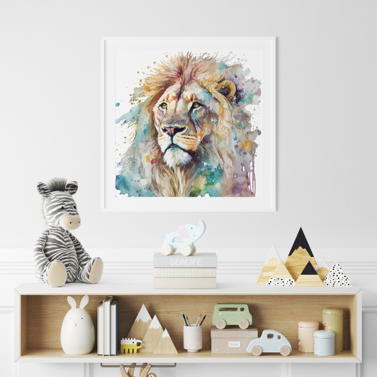 Poster for Kids - Colorful lion