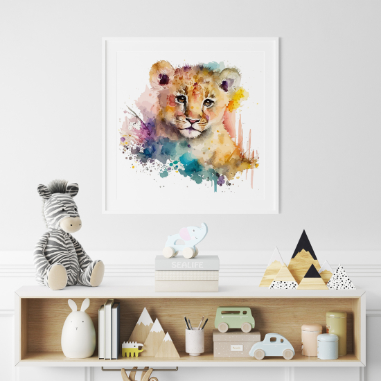 Poster for Kids - Colorful lion