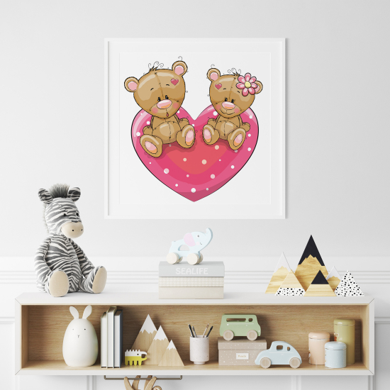 Poster for Kids - Heart Bears