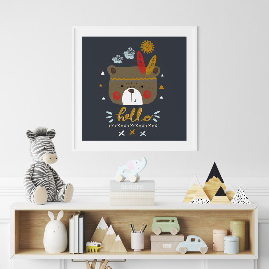 Poster for Kids - Hello Bear