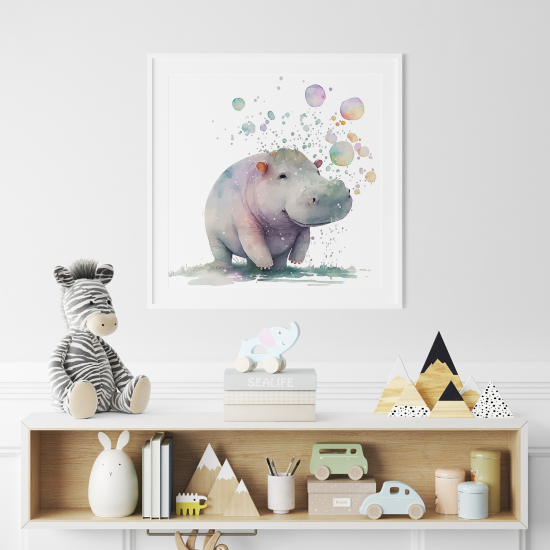 Poster for Kids - Hippopotamus