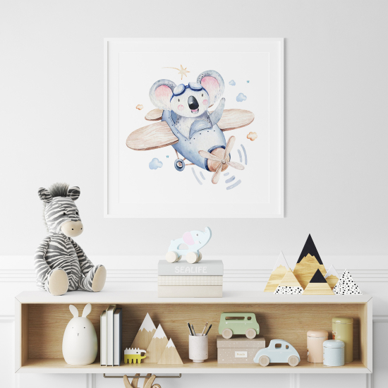 Poster for Kids - Koala Plane