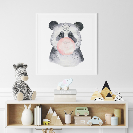 Poster for Kids - Panda bubble