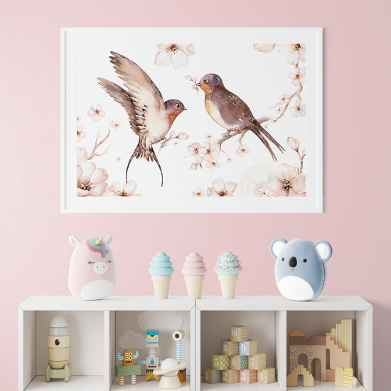 Posters for Kids - Birds on the branch