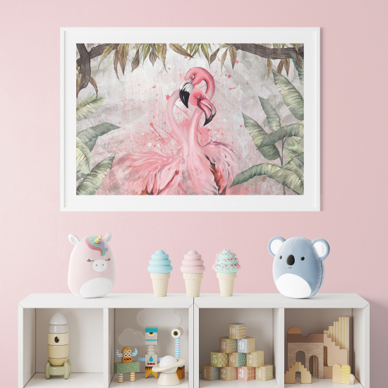 Posters for Kids - Pink flamingos