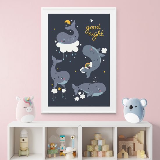 Posters for Kids - Whales good night