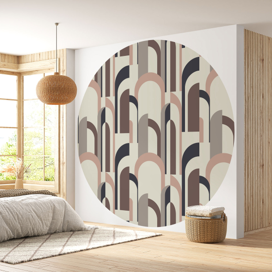 Round / Circle Wall Mural - Wallpaper - Arches design pattern