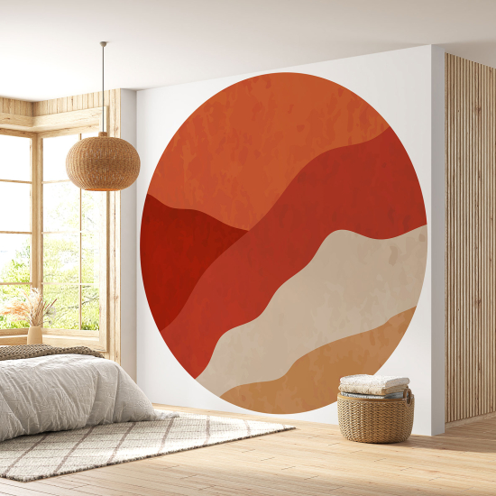 Round / Circle Wall Mural - Wallpaper - Boho