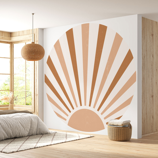 Round / Circle Wall Mural - Wallpaper - Boho