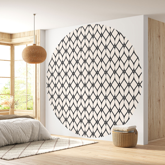 Round / Circle Wall Mural - Wallpaper - Diamonds