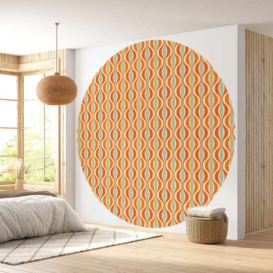 Round / Circle Wall Mural - Wallpaper - Diamonds