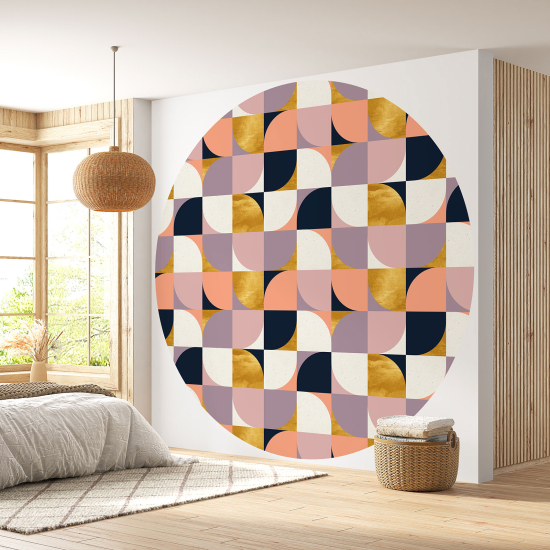 Round / Circle Wall Mural - Wallpaper - Geometric pattern