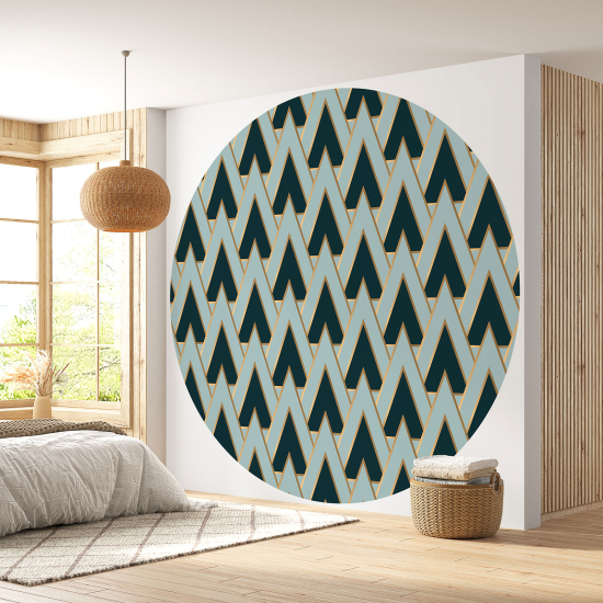 Round / Circle Wall Mural - Wallpaper - Geometric pattern