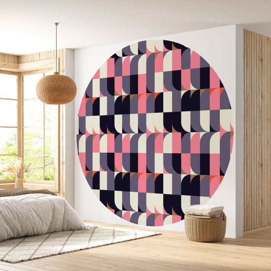 Round / Circle Wall Mural - Wallpaper - Geometric pattern