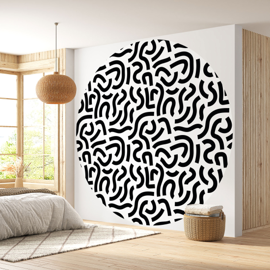 Round / Circle Wall Mural - Wallpaper - Graphic Pattern