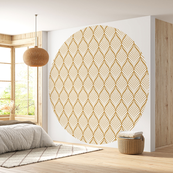 Round / Circle Wall Mural - Wallpaper - Oriental pattern