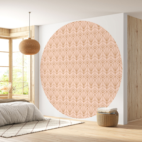 Round / Circle Wall Mural - Wallpaper - Oriental pattern