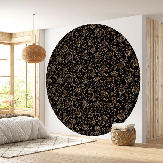 Round / Circle Wall Mural - Wallpaper - Oriental pattern