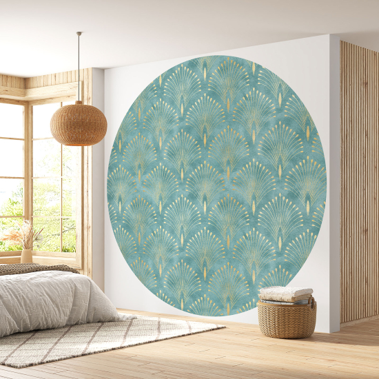 Round / Circle Wall Mural - Wallpaper - Oriental pattern