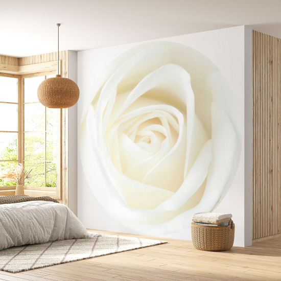 Round / Circle Wall Mural - Wallpaper - Pink