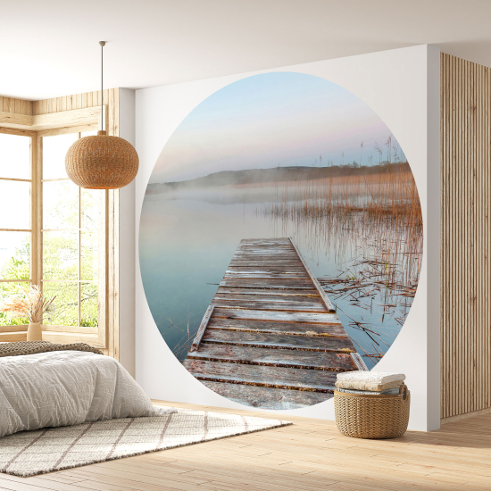 Round / Circle Wall Mural - Wallpaper - Pontoon