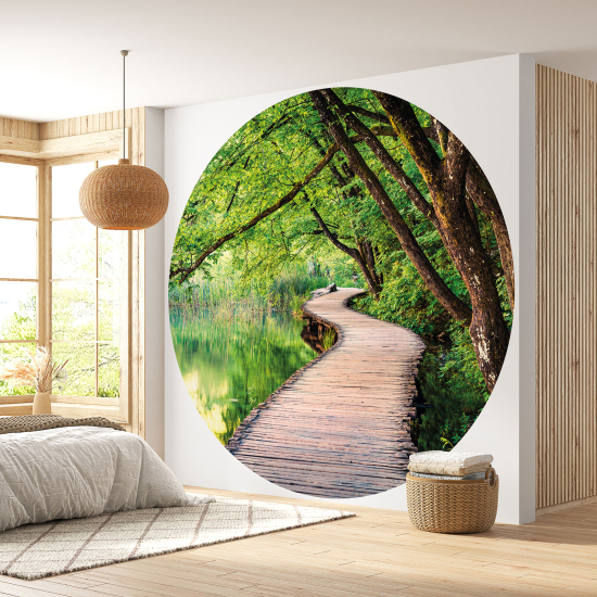 Round / Circle Wall Mural - Wallpaper - Pontoon