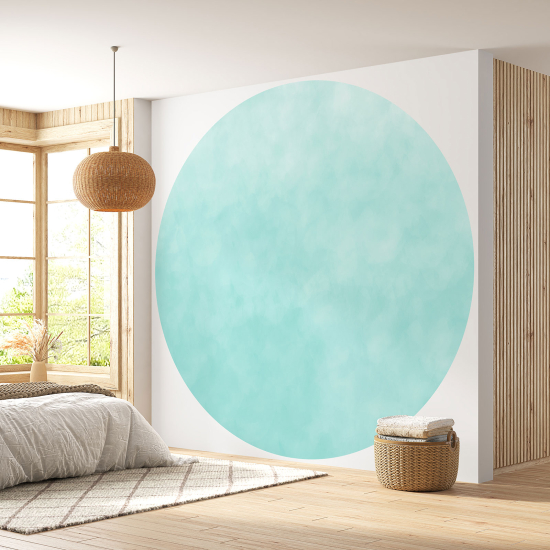 Round / Circle Wall Mural - Wallpaper - Trendy Color