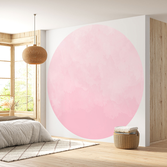 Round / Circle Wall Mural - Wallpaper - Trendy Color