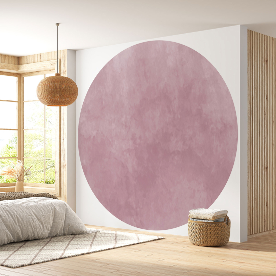 Round / Circle Wall Mural - Wallpaper - Trendy Color