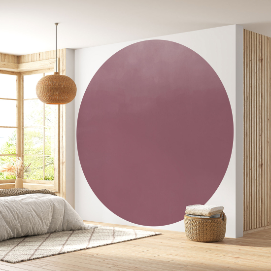 Round / Circle Wall Mural - Wallpaper - Trendy Color