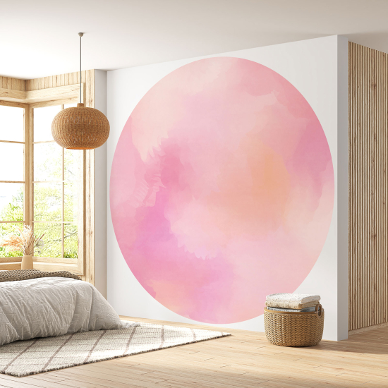 Round / Circle Wall Mural - Wallpaper - Trendy Color