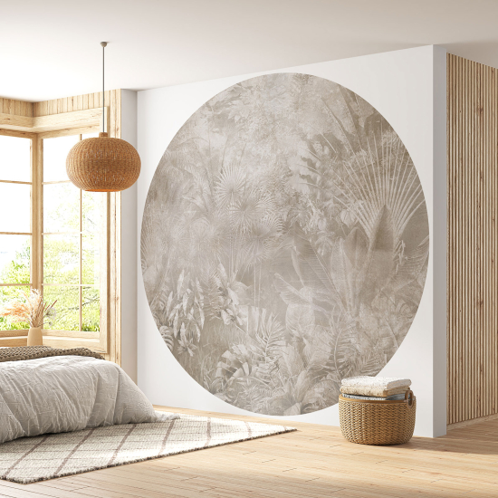 Round / Circle Wall Mural - Wallpaper - Tropical Forest