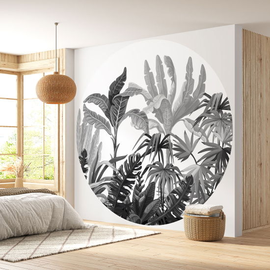 Round / Circle Wall Mural - Wallpaper - Tropical Forest