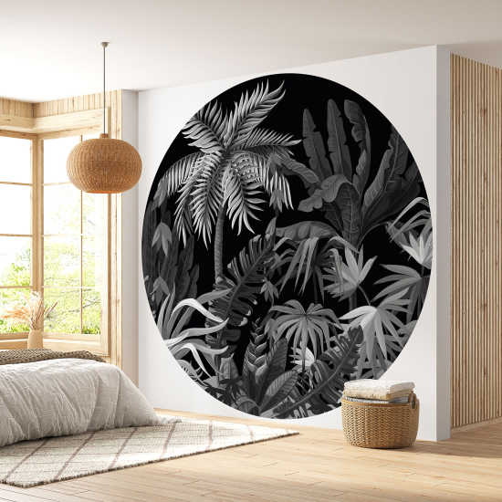 Round / Circle Wall Mural - Wallpaper - Tropical Forest