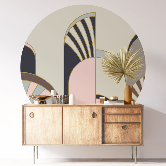 Round / Circle Wall Sticker - Arches Design