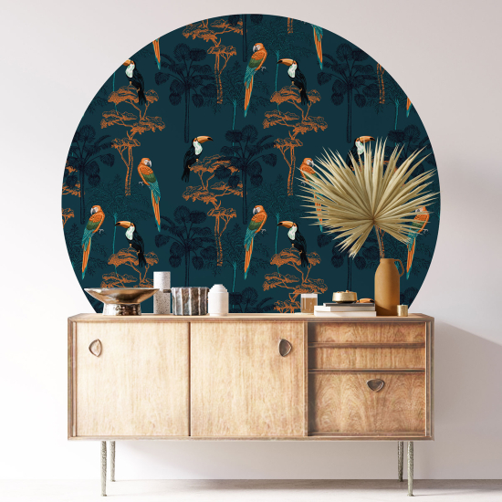 Round / Circle Wall Sticker - Birds