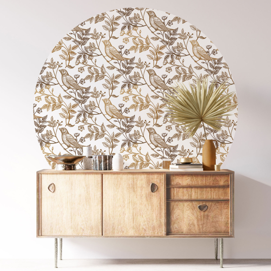 Round / Circle Wall Sticker - Birds