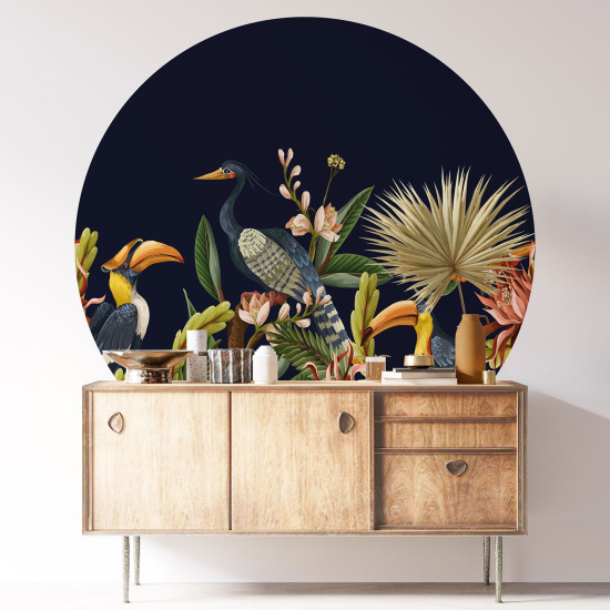 Round / Circle Wall Sticker - Birds