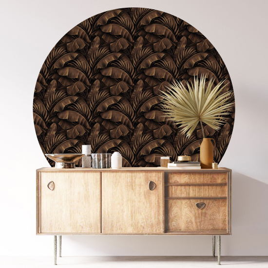 Round / Circle Wall Sticker - Botanical pattern