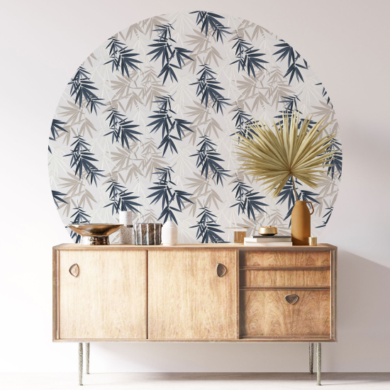 Round / Circle Wall Sticker - Botanical pattern