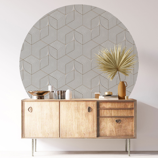 Round / Circle Wall Sticker - Braided pattern