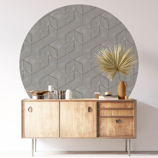 Round / Circle Wall Sticker - Braided pattern