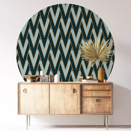 Round / Circle Wall Sticker - Elegant pattern