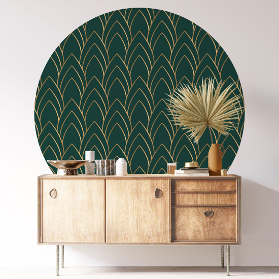 Round / Circle Wall Sticker - Elegant pattern