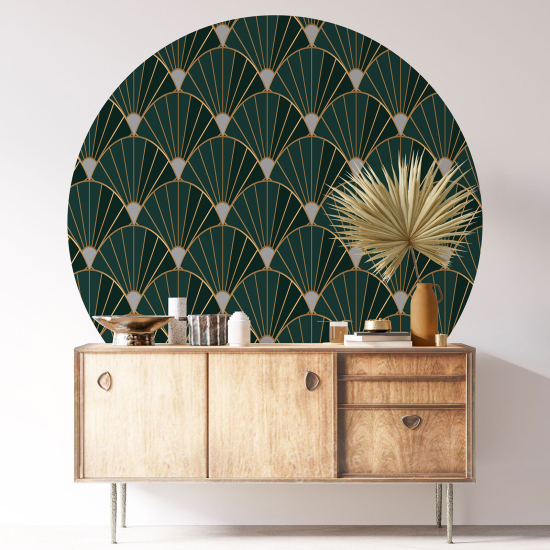 Round / Circle Wall Sticker - Elegant pattern