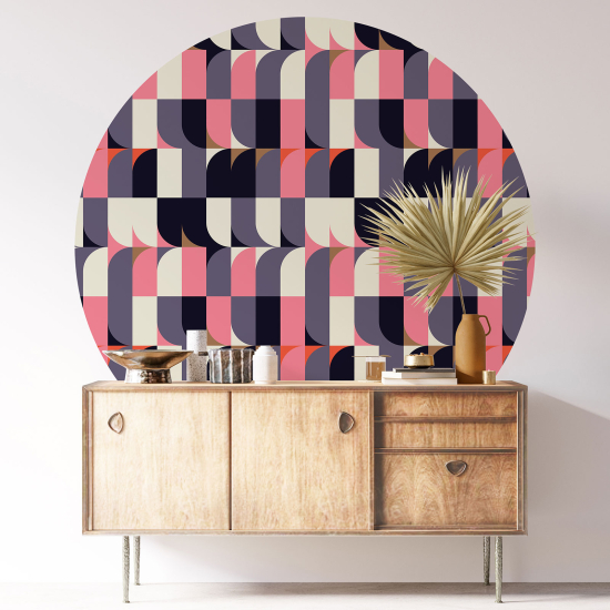 Round / Circle Wall Sticker - Geometric pattern