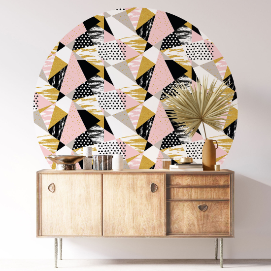 Round / Circle Wall Sticker - Geometric pattern